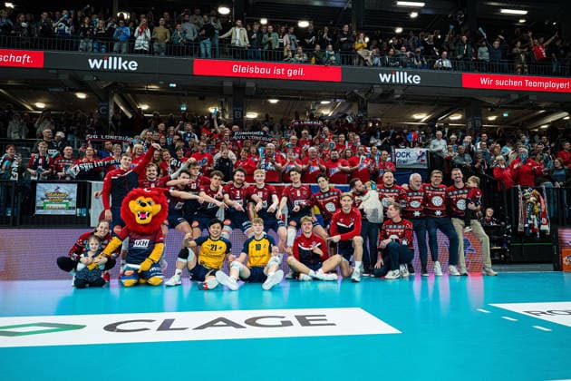 Volleyball I Men I Season 2025 2026 I Bundesliga I 8 Matchday I SVG Lüneburg SV Warnemünde I 29 11 2025 Team photo of SVG Lüneburg Copyright: xLobeca Bjorn-OlexKehmx