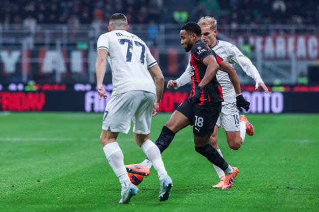 Christopher Alan Nkunku of AC Milan seen in action during Serie A 2025 26 football match between AC Milan and SS Lazio at San Siro Stadium in Milan Milan Italy Copyright: xBEAUTIFULxSPORTS Carabellix