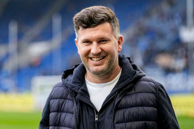Andreas Schicker Managing Director Sports, Hoffenheim , single picture, single photo, action, action, portrait, portrait, joy, rejoice, rejoicing, friendly, cheerful, happy, radiant, optimistic, 29 11 2025, Sinsheim Germany , Football, Bundesliga, TSG 1899 Hoffenheim FC Augsburg, DFB DFL REGULATIONS PROHIBIT ANY USE OF PHOTOGRAPHS AS IMAGE SEQUENCES AND OR QUASI VIDEO xozx