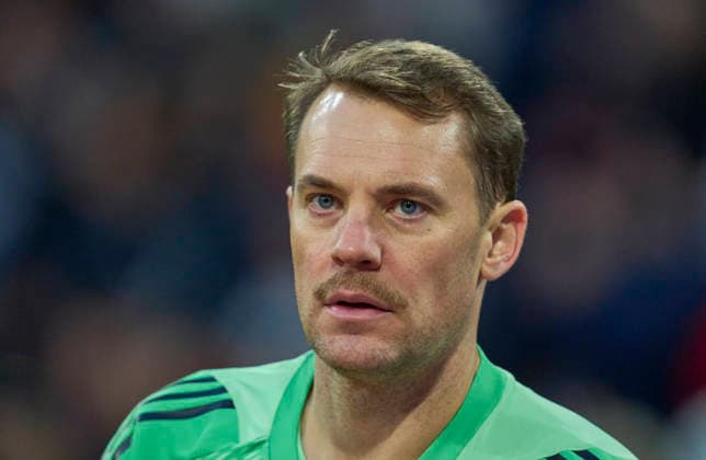 Manuel Neuer, goalkeeper of FC Bayern München with mustache in the match FC BAYERN MÜNCHEN - FC ST. PAULI 3-1 on November 29, 2025 at Allianz Arena München, Germany. Season 2026 2026, 1.Bundesliga, FCB, matchday 12,