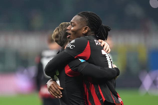 AC Milan™s Rafael Leao , AC Milan s Alexis Saelemaekers during the Serie A soccer match between Milan and Lazio at the San Siro Stadium in Milan , north Italy - Saturday , November 29 , 2025. - Soccer .  Copyright: xSpada LaPressex