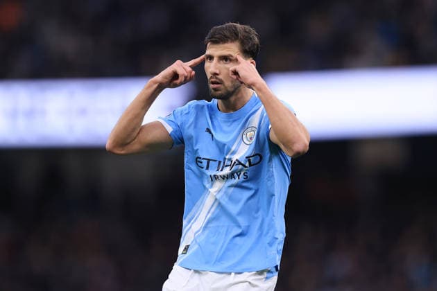 Fußball Premier League Manchester United v Leeds United 29. November 2025 Premier League Manchester City v Leeds United Ruben Dias von Manchester City Foto Simon Stacpoole Abseits Manchester UK  Copyright: xSimonxStacpoolexOffside