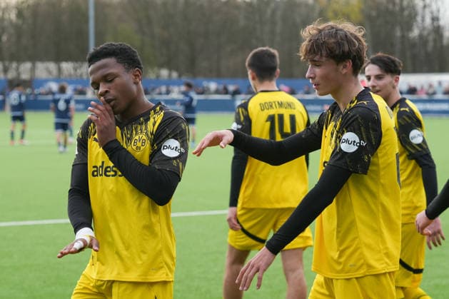 Saturday, 29 11 2025 Season 2025 2026 14 Matchday U17 DFB Youth League at the TALENTWERK Center, Bochum, Germany VfL Bochum U17 BV Borussia Dortmund U17 Goal celebration after the 2 1 by Desmond Ogochuku Ndlovu BVB