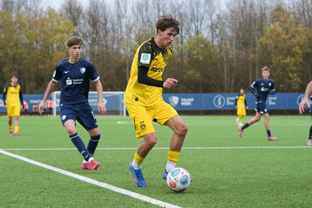 Saturday, 29 11 2025 Season 2025 2026 14 Matchday U17 DFB Youth League at the TALENTWERK Center, Bochum, Germany VfL Bochum U17 BV Borussia Dortmund U17 Luis Alaze BVB