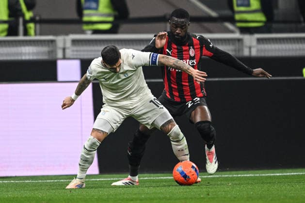 AC Milan v SS Lazio - Serie A Mattia Zaccagni of SS Lazio is in action during the Italian Serie A football match between AC Milan and SS Lazio at Giuseppe Meazza San Siro stadium in Milan, Italy, on November 29, 2025 Milano Italy  Copyright: xTizianoxBallabiox originalFilename:ballabio-acmilana251129_npH9U.jpg