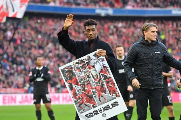 Farewell Kingsley COMAN, Christoph FREUND Sports Director Bayern Muenchen , Football 1 Bundesliga Season 2025 2026, 12 Matchday, Matchday12 FC Bayern Muenchen FC St Pauli 3 1 on 29 11 2025 , A L L I A N Z A R E N A