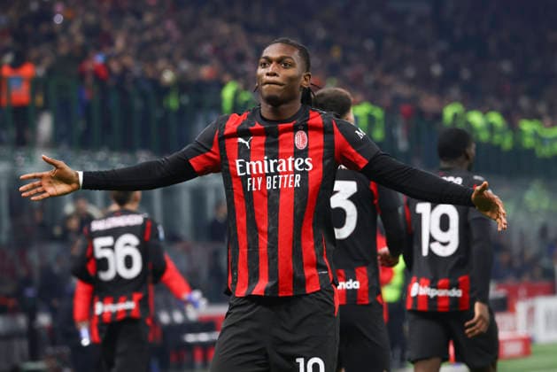 AC Milan v SS Lazio - Serie A Rafael Leao celebrates the goal during the Serie A match between AC Milan and SS Lazio at Giuseppe Meazza stadium in Milano, Italy, on November 29, 2025. Milano Milano Italy  Copyright: xMairoxCinquettix originalFilename:cinquetti-acmilanv251129_npHxy.jpg