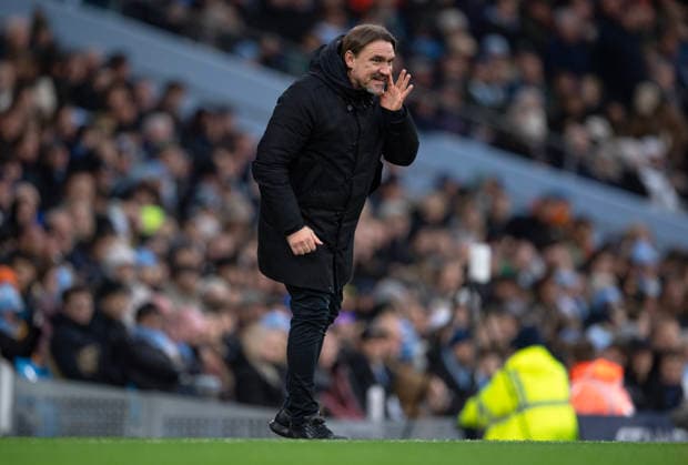 Manchester City v Leeds United - Premier League MANCHESTER, ENGLAND - NOVEMBER 29: Leeds United manager Daniel Farke during the Premier League match between Manchester City and Leeds United at Etihad Stadium on November 29, 2025 in Manchester, England. Daniel Farke Manchester Etihad Stadium England United Kingdom Copyright: xVisionhausx 776340481