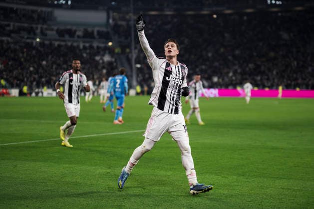 Juventus FC v Cagliari Calcio - Serie A Kenan Yildiz of Juventus FC celebrates after scoring a goal during the Serie A football match between Juventus FC and Cagliari Calcio. Turin Italy Copyright: xNicolòxCampox