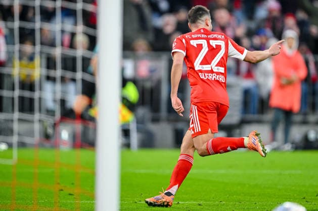 Raphaël Guerreiro Bayern Munich goal celebration, cheers after scoring his team s first goal during the Bundesliga match between FC Bayern Munich and FC St Pauli, Allianz Arena on November 29, 2025 in Munich, Germany Photo by Harry Langer DeFodi Images Raphaël Guerreiro Bayern Munich celebrates after scoring his team s first goal during the Bundesliga match between FC Bayern Munich and FC St Pauli at Allianz Arena on November 29, 2025 in München, Germany Photo by Harry Langer DeFodi Images DFL regulations prohibit any use of photographs as image sequences and or quasi video Photo by Harry Langer DeFodi Images DFL regulations prohibit any use of photographs as image sequences and or quasi video