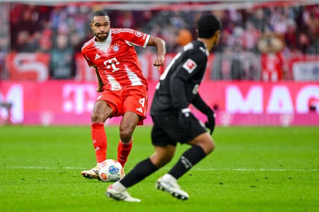 Jonathan Tah Bayern Munich and Joel Chima Fujita FC St Pauli in a duel during the Bundesliga match between FC Bayern Munich and FC St Pauli, Allianz Arena on November 29, 2025 in Munich, Germany Photo by Harry Langer DeFodi Images Jonathan Tah Bayern Munich and Joel Chima Fujita FC St Pauli battle for the ball during the Bundesliga match between FC Bayern Munich and FC St Pauli at Allianz Arena on November 29, 2025 in München, Germany Photo by Harry Langer DeFodi Images DFL regulations prohibit any use of photographs as image sequences and or quasi video Photo by Harry Langer DeFodi Images DFL regulations prohibit any use of photographs as image sequences and or quasi video