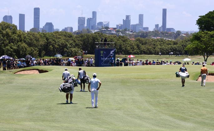 GOLF AUSTRALIAN PGA, Golf Herren Australia s Adam Scott and Min Woo Lee during the Final Round of the Australian PGA Championship at Royal Queensland Golf Club in Brisbane, Sunday, November 30, 2025. ( NO ARCHIVING, EDITORIAL USE ONLY BRISBANE QUEENSLAND AUSTRALIA  Copyright: xx 20251130186900151564