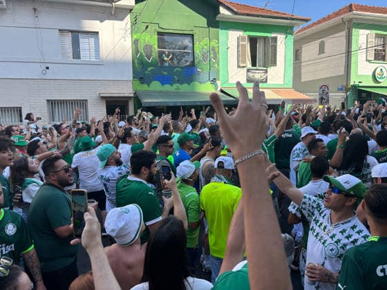 Palmeiras x Flamengo - Libertadores 2025 SAO PAULO (SP), 11 29 2025 - Palmeiras fans gather in front of Allianz Parque to watch the Copa Conmebol Libertadores final match, which is being held in Lima this Saturday (29). IMAGO Matheus Araujo Sao Paulo Brasil Copyright: xMateusxAraujox