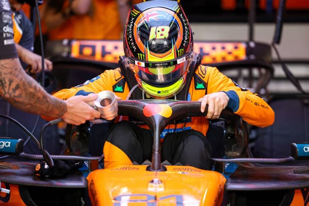 (251130) -- DOHA, Nov. 30, 2025 -- McLaren s Australian Driver Oscar Piastri prepares before the Sprint race of the Formula One Qatar Grand Prix at the Lusail International Circuit in Doha, Qatar, on Nov. 29, 2025. (Photo by Xinhua) (SP)QATAR-DOHA-F1-GRAND PRIX-SPRINT LixChao 