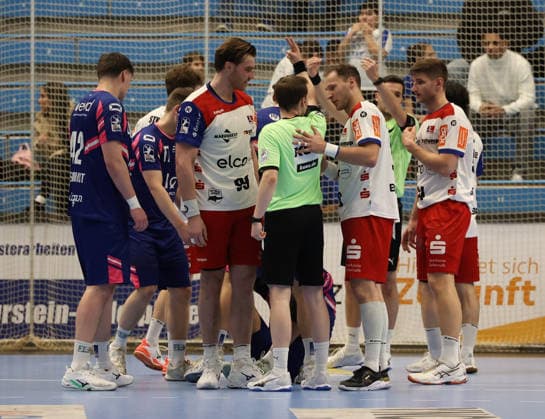Time penalty for Stefan Bauer HBW Balingen Weilstetten 99 TSV Bayer Dormagen vs HBW Balingen Weilstetten, Matchday 13, Handball, 2 HBL, Season 2025 2026, 29 11 2025 TSV Bayer Dormagen vs HBW Balingen Weilstetten, Matchday 13, Handball, 2 HBL, Season 2025 2026, 29 11 2025 Dormagen Copyright: xEibner-Pressefoto ThomasxStoeckerx EP_TSR