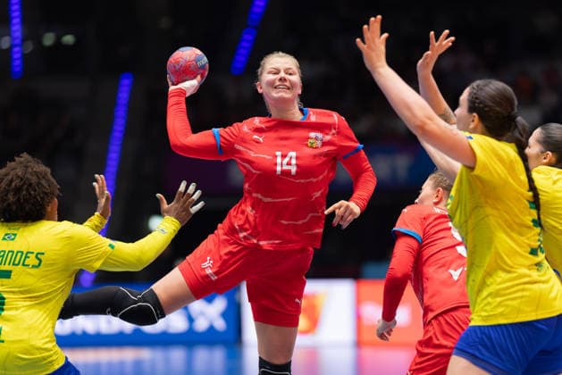 Brazil Czech Republic, IHF Womens Handball World Championship Kamila Kordovska Czech Republic, 14 preliminary round match of the Womens Handball World Championship between Brazil and Czech Republic on November 29, 2025 at the Porsche Arena in Stuttgart , Stuttgart Baden Württemberg Germany Porsche Arena