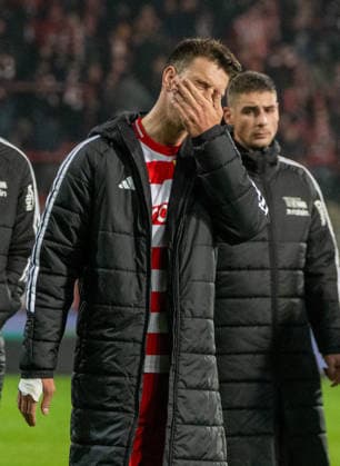 Soccer, Men, Season 2025 2026, 1 Bundesliga 12 Matchday , 1 FC Union Berlin 1 FC Heidenheim 1 2 , Janik Haberer 1 FC Union Berlin , Andrej Ilic 1 FC Union Berlin , Disappointment after final whistle, 29 11 2025, Copyright: xMatthiasxKochx