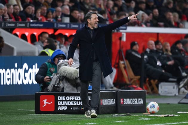Coach Niko Kovac Borussia Dortmund 29 11 2025, Football 1 Bundesliga, Season 2025 2026, Matchday 12, Bayer 04 Leverkusen Borussia Dortmund 1 2 DFL regulations prohibit any use of photographs as image sequences and or quasi video Leverkusen BayArena Nordrhein Westfalen Germany Team2