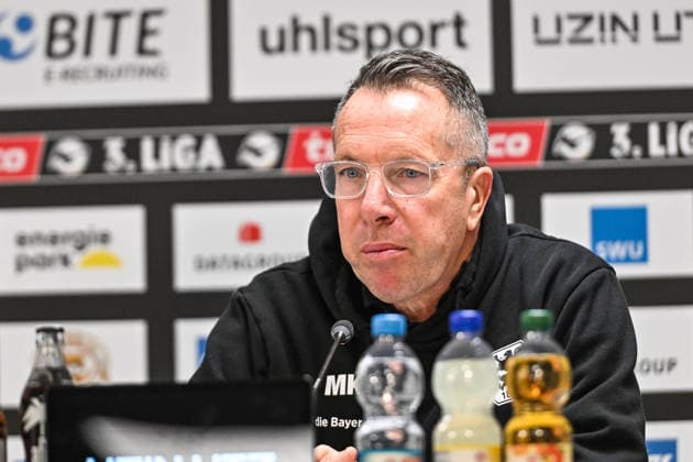 GER, 3 Liga, SSV Ulm 1846 vs TSV 1860 Munich 29 11 2025, Donaustadion, Ulm, GER, 3 Liga, SSV Ulm 1846 vs TSV 1860 Munich, in the picture Markus Kauczinski Muenchen , Press conference after the match nordphotoxGmbHx xHafner nph00200