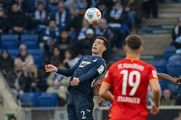 Robin Hranac TSG 1899 Hoffenheim, 02 , GER, TSG 1899 Hoffenheim vs FC Augsburg, Football, Men, 1 Bundesliga, Matchday 12, Season 2025 2026, 29 11 2025, DFL DFB REGULATES PROHIBIT ANY USE OF PHOTOGRAPHS AS IMAGE SEQUENCES AND OR QUASI VIDEO, GER, TSG 1899 Hoffenheim vs FC Augsburg, Football, Men, 1 Bundesliga, Matchday 12, Season 2025 2026, 29 11 2025 Sinsheim Copyright: xEibner-Pressefoto WolfgangxFrankx EP_WFK
