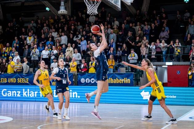 Basketball Berlin 29 11 2025 Season 2025 2026 DBBL 1 Bundesliga Women, Women Alba Berlin Eisvögel USC Freiburg Antonia Kraushaar Freiburg, No 23