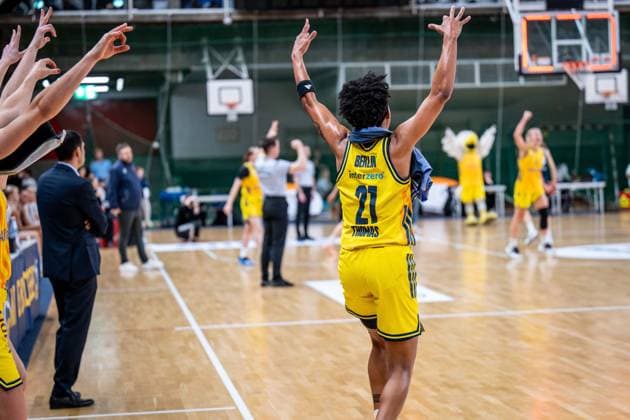 Basketball Berlin 29 11 2025 Season 2025 2026 DBBL 1 Bundesliga Women, Women Alba Berlin Eisvögel USC Freiburg Jubel Alba Deeshyra Thomas Alba, No 21 and others