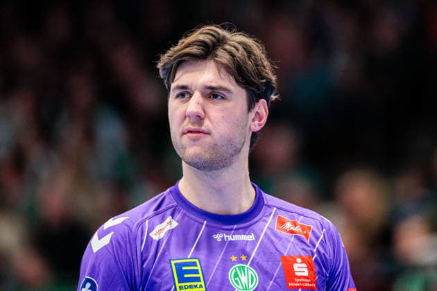 Keno Danzenbaecher GWD Minden, 72 GER, GWD Minden vs SC Magdeburg, Handball, 1 Bundesliga, Matchday 14, Season 2025 2026, 29 11 2025 GER, GWD Minden vs SC Magdeburg, Handball, 1 Bundesliga, Matchday 14, Season 2025 2026, 29 11 2025 Luebbecke Copyright: xEibner-Pressefoto JanxRollingerx EP_JSK