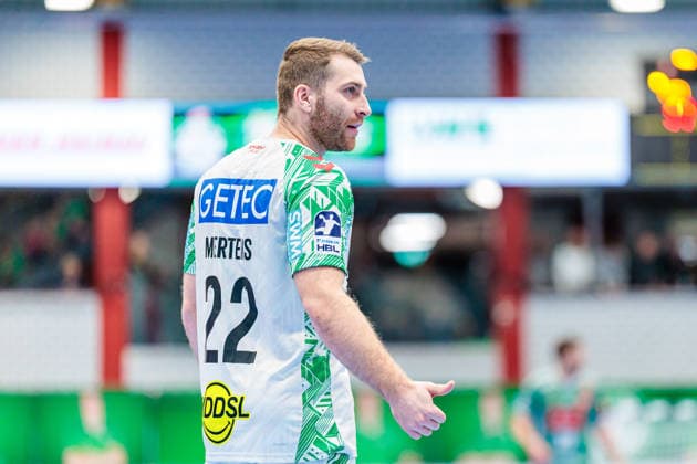 Lukas Mertens SC Magdeburg, 22 GER, GWD Minden vs SC Magdeburg, Handball, 1 Bundesliga, Matchday 14, Season 2025 2026, 29 11 2025 GER, GWD Minden vs SC Magdeburg, Handball, 1 Bundesliga, Matchday 14, Season 2025 2026, 29 11 2025 Luebbecke Copyright: xEibner-Pressefoto JanxRollingerx EP_JSK