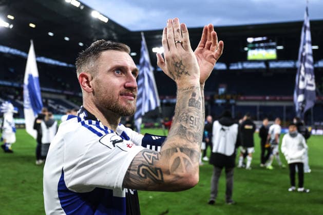 Sports, football, 3 league season 2025 2026 16 matchday MSV Duisburg Alemannia Aachen 29 11 2025, schauinsland reisen arena Alexander Hahn MSV Duisburg, 42 Duisburg schauinsland reisen arena North Rhine-Westphalia Germany