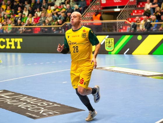Hakon Dadi Styrmisson VfL Eintracht Hagen, 28 VfL Eintracht Hagen vs SG BBM Bietigheim, Handball, 2 Bundesliga, Matchday 13, Season 2025 2026, 29 11 2025 VfL Eintracht Hagen vs SG BBM Bietigheim, Handball, 2 Bundesliga, Matchday 13, Season 2025 2026, 29 11 2025 Hagen Copyright: xEibner-Pressefoto DamianxKruczynx EP_DKI