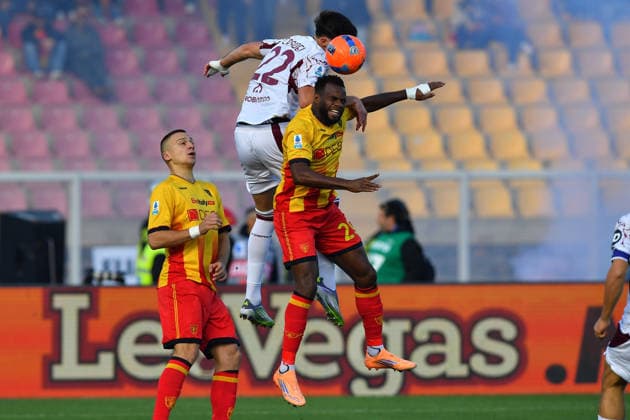 Lecce s midfielder Lassana Coulibaly (29 US Lecce) and Torino s Midfielder Cesare Casadei (22 Torino 1906 FC) in action during the Serie A Enilive soccer matchday 13 between US Lecce and Torino 1906 FC at the Via del Mare Stadium in Lecce, Italy, Sunday, November 30, 2025. (Credit Image: Giovanni Evangelista LaPresse)  Copyright: xGiovannixEvangelista LaPressex