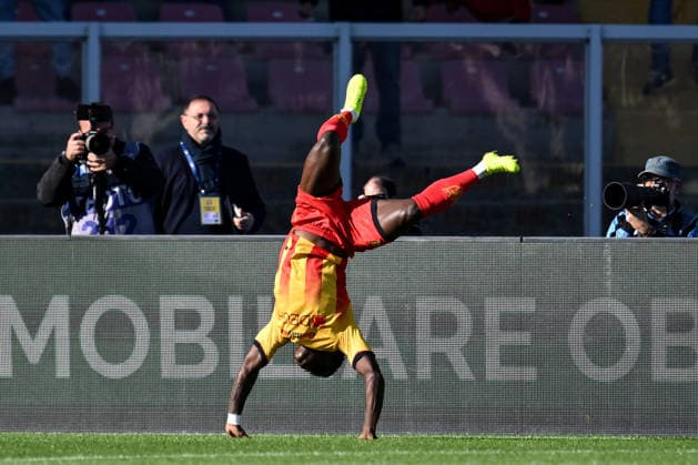 Ci Lecce 30 11 2025 - campionato di calcio serie A Lecce-Torino foto Carmelo Imbesi Image nella foto: esultanza gol Lameck Banda 