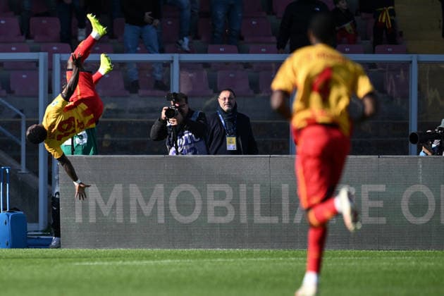Ci Lecce 30 11 2025 - campionato di calcio serie A Lecce-Torino foto Carmelo Imbesi Image nella foto: esultanza gol Lameck Banda 