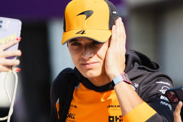 November 30, 2025, Doha, Doha, Qatar: LANDO NORRIS (4, British F1 Driver, Mclaren Racing Formula 1 Team) entering the paddock on race day (Sunday) at the Formula 1 Qatar Airways Qatar Grand Prix 2025 at the Lusail International Circuit in Doha Doha Qatar - ZUMAr193 20251130_zsp_r193_003 Copyright: xSaraxRuffonix