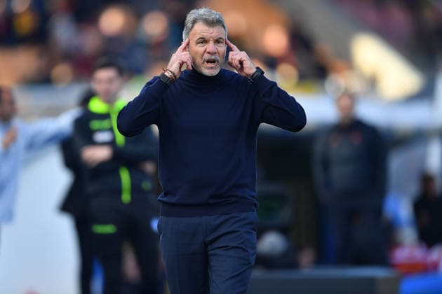 Torino s head coach Marco Baroni gestures-reacts during the Serie A Enilive soccer matchday 13 between US Lecce and Torino 1906 FC at the Via del Mare Stadium in Lecce, Italy, Sunday, November 30, 2025. (Credit Image: Giovanni Evangelista LaPresse)  Copyright: xGiovannixEvangelista LaPressex