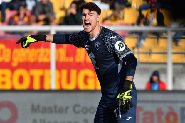 Torino s Goalkeeper Franco Israel (81 Torino 1906 FC) in action during the Serie A Enilive soccer matchday 13 between US Lecce and Torino 1906 FC at the Via del Mare Stadium in Lecce, Italy, Sunday, November 30, 2025. (Credit Image: Giovanni Evangelista LaPresse)  Copyright: xGiovannixEvangelista LaPressex