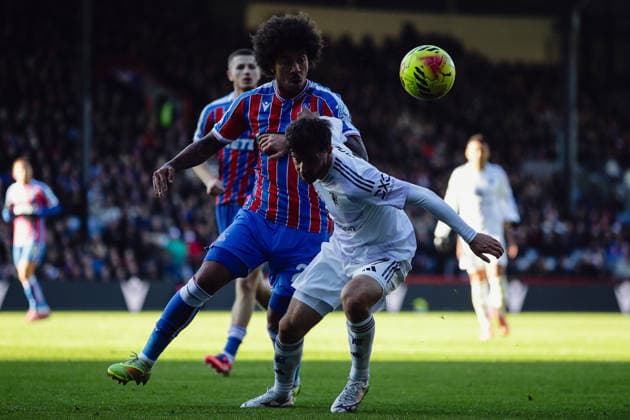 Chris Richards (26 Crystal Palace) and Mason Mount (7 Manchester United, ManU in action during the Premier League game between Crystal Palace and Manchester United at Selhurst Park in London, England. Copyright: xLiamxAsman SPPx Sportspressphoto_SPR67814