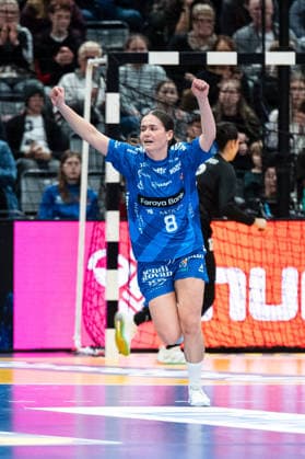 OLSEN Rannvá (8 Faroe Islands) celebrates after scoring a goal during the IHF Women s Handball World Championship, WM, Weltmeisterschaft game between Faroe Islands and Paraguay at the SWT Arena in Trier, Germany Copyright: xMartinxPitschx xSPPx Sportspressphoto_SPR67816