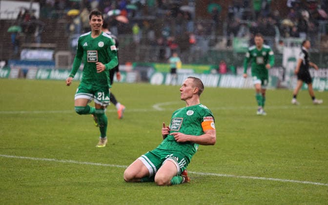 30 11 2025, Football, Men, Regionalliga Südwest, Season 2025 2026, FC 08 Homburg SC Freiburg II, Markus Mendler FC 08 Homburg celebrates his goal Homburg Waldstadion Saarland Germany DEU Copyright: xJürgenxSchumacherx