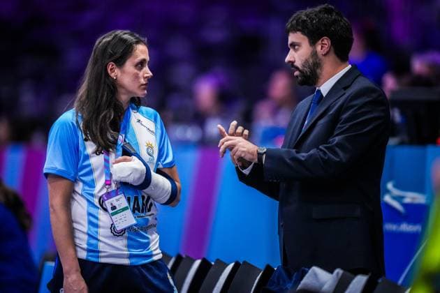 ROTTERDAM , 30-11-2025 , Rotterdam Ahoy , Womens World Championship, WM, Weltmeisterschaft Handball 2025 , match between Austria and Argentina , picture shows Argentina player Macarena Sans Austria - Argentina (women)  x32274699x Copyright: