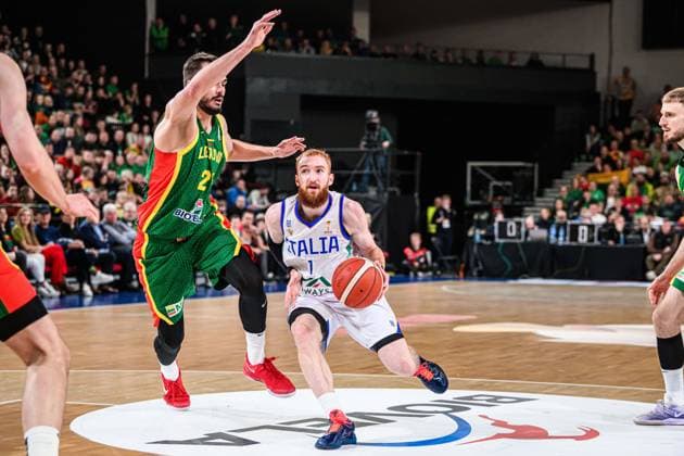 Nico Mannion Nazionale Italiana Maschile Senior - 2027 FIBA Basketball World Cup Qualifiers Lituania Lithuania - Italia Italy FIP 2025 Klaipeda, 30 11 2025 Foto M.Ceretti Ciamillo-Castoria Klaipeda ITA  Copyright: xMassimoxCerettix