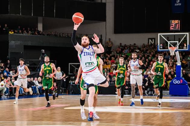 Nico Mannion Nazionale Italiana Maschile Senior - 2027 FIBA Basketball World Cup Qualifiers Lituania Lithuania - Italia Italy FIP 2025 Klaipeda, 30 11 2025 Foto M.Ceretti Ciamillo-Castoria Klaipeda ITA  Copyright: xMassimoxCerettix
