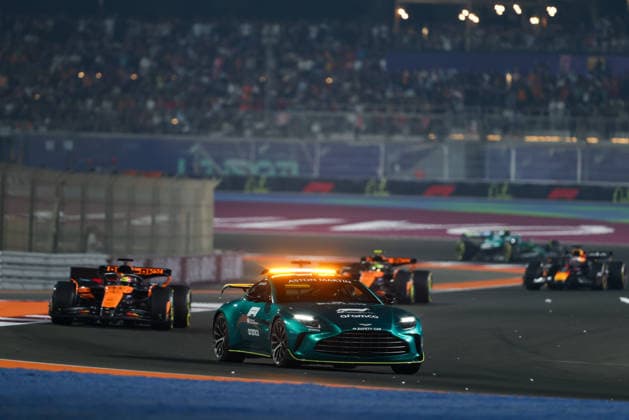 F1 - QATAR GRAND PRIX 2025 FIA Aston Martin Vantage Safety Car during the 2025 Formula 1 Qatar Grand Prix, 23th round of the 2025 FIA Formula One World Championship, WM, Weltmeisterschaft from November 28 to 30, 2025 on the Lusail International Circuit, in Lusail, Qatar -  Copyright: xANTONINxVINCENTx