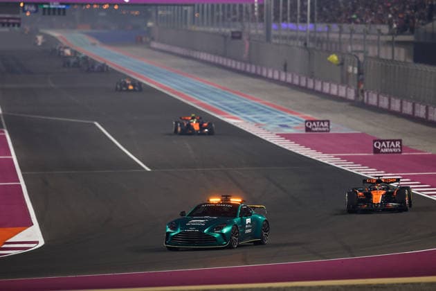 F1 - QATAR GRAND PRIX 2025 FIA Aston Martin Vantage Safety Car during the 2025 Formula 1 Qatar Grand Prix, 23th round of the 2025 FIA Formula One World Championship, WM, Weltmeisterschaft from November 28 to 30, 2025 on the Lusail International Circuit, in Lusail, Qatar -  Copyright: xEricxAlonsox