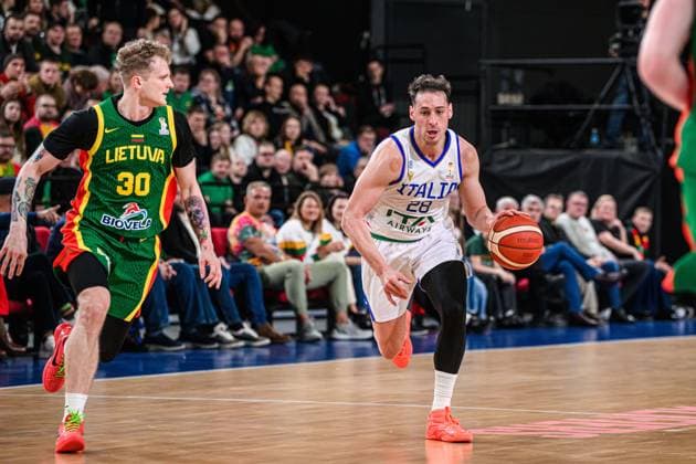 Davide Casarin Nazionale Italiana Maschile Senior - 2027 FIBA Basketball World Cup Qualifiers Lituania Lithuania - Italia Italy FIP 2025 Klaipeda, 30 11 2025 Foto M.Ceretti Ciamillo-Castoria Klaipeda ITA  Copyright: xMassimoxCerettix