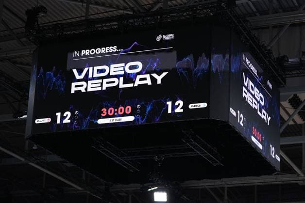 ROTTERDAM , 30-11-2025 , Rotterdam Ahoy , Womens World Championship, WM, Weltmeisterschaft Handball 2025 , match between Austria and Argentina , picture shows video replay Austria - Argentina (women)  x32276627x Copyright: