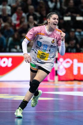 SOMAZA BOSCH Ester (19 Spain) celebrates after scoring a goal during the IHF Women s Handball World Championship, WM, Weltmeisterschaft game between Montenegro and Spain at the SWT Arena in Trier, Germany Copyright: xMartinxPitschx xSPPx Sportspressphoto_SPR68068
