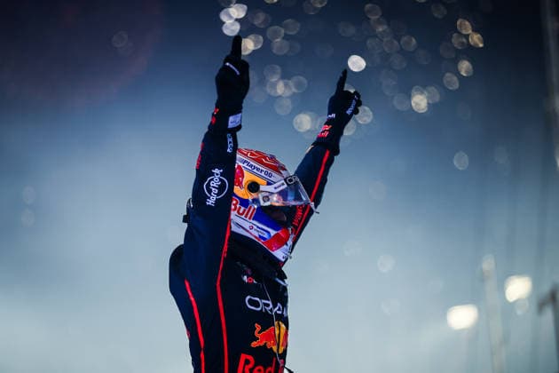 F1 - QATAR GRAND PRIX 2025 VERSTAPPEN Max (ned), Red Bull Racing RB21, portrait celebration during the 2025 Formula 1 Qatar Grand Prix, 23th round of the 2025 FIA Formula One World Championship, WM, Weltmeisterschaft from November 28 to 30, 2025 on the Lusail International Circuit, in Lusail, Qatar - LusailQatar  Copyright: xEricxAlonsox