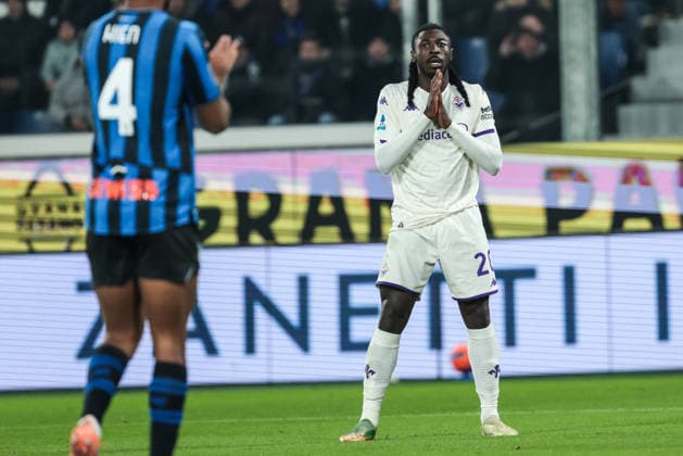 Atalanta BC v ACF Fiorentina - Serie A Moise Kean of ACF Fiorentina expresses disappointment during the Serie A football match between Atalanta BC and ACF Fiorentina in Bergamo, Italy, on November 30, 2025, at New Balance Arena. Bergamo Italy  Copyright: xEmanuelexComincinix originalFilename:comincini-atalanta251130_npJgu.jpg