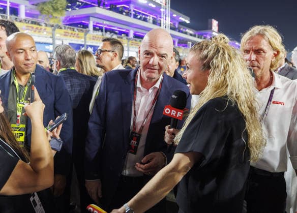 Formula 1 Qatar Grand Prix DOHA, QATAR - NOVEMBER 30: FIFA President Gianni Infantino on the grid during Formula 1 Qatar Grand Prix at the Lusail International Circuit in Doha, Qatar on November 30, 2025. Mohammed Dabbous Anadolu Doha Qatar. Editorial use only. Please get in touch for any other usage.  Copyright: x2025xAnadoluxMohammedxDabbousx